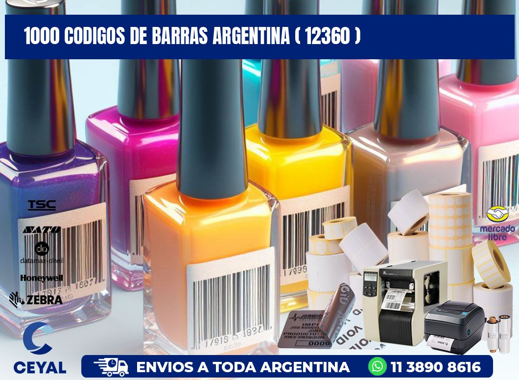1000 codigos de barras argentina ( 12360 )