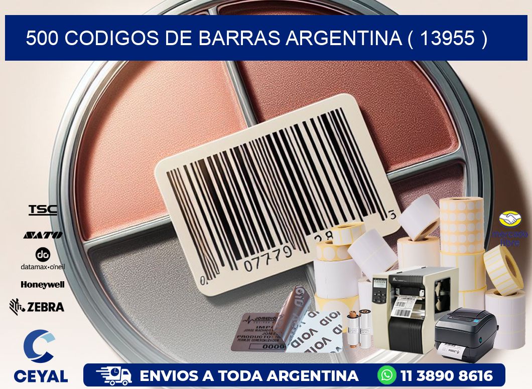 500 codigos de barras argentina ( 13955 )