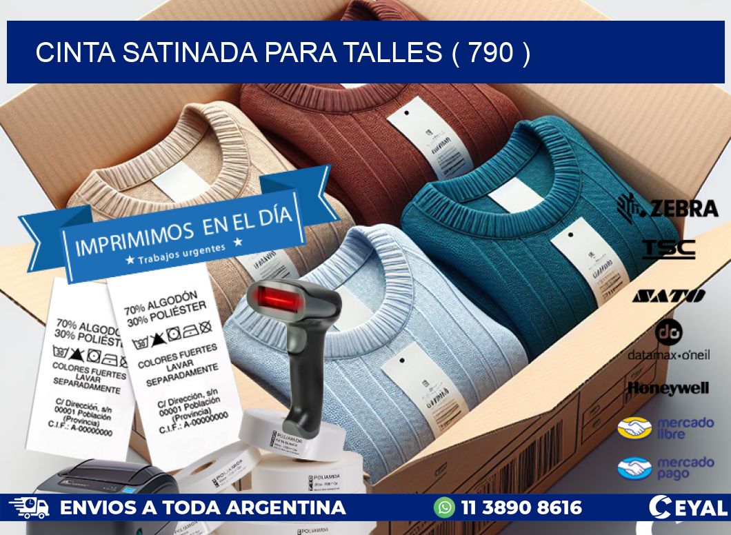CINTA SATINADA PARA TALLES ( 790 )