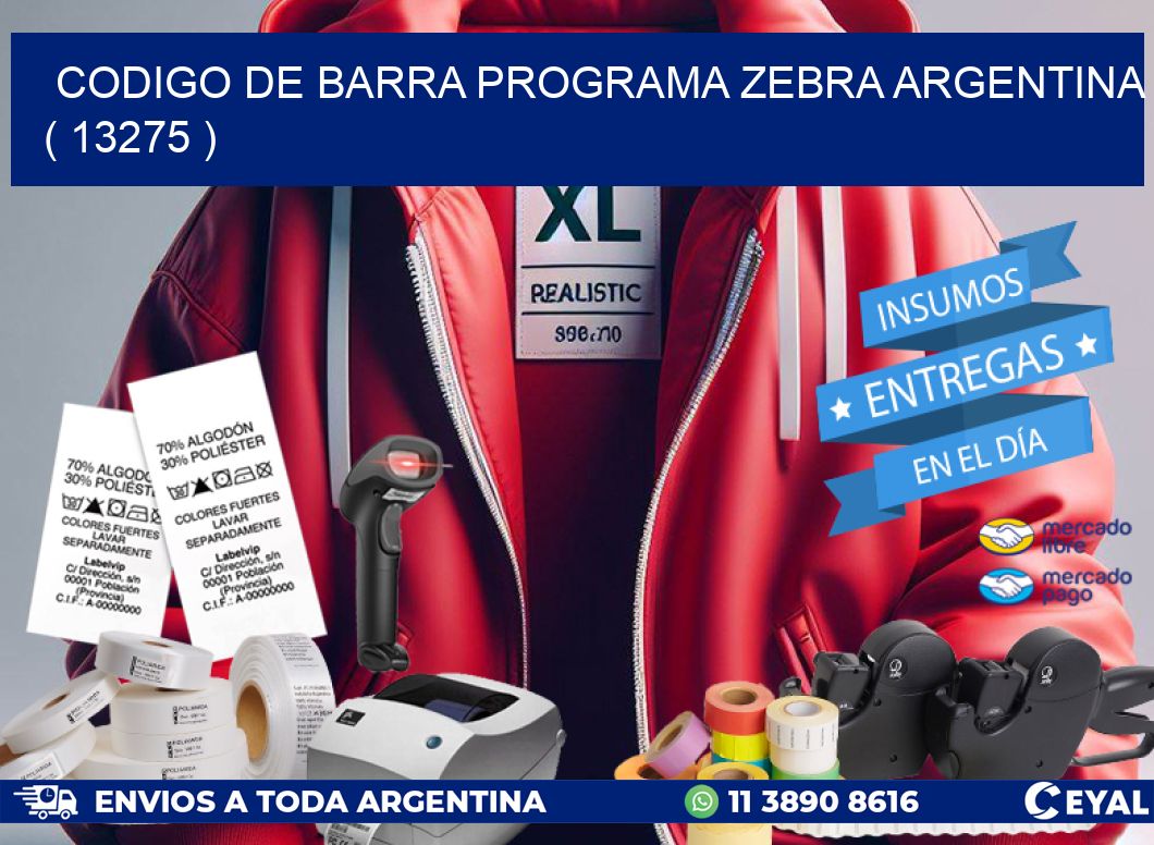 CODIGO DE BARRA PROGRAMA ZEBRA ARGENTINA ( 13275 )