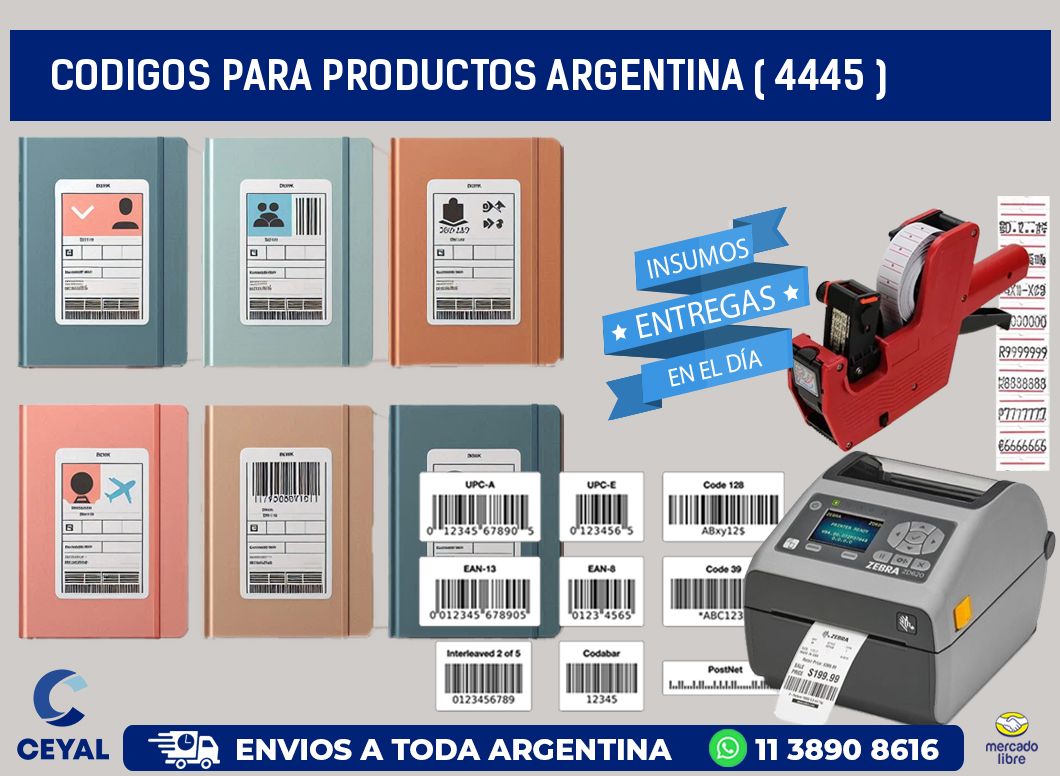 CODIGOS PARA PRODUCTOS ARGENTINA ( 4445 )
