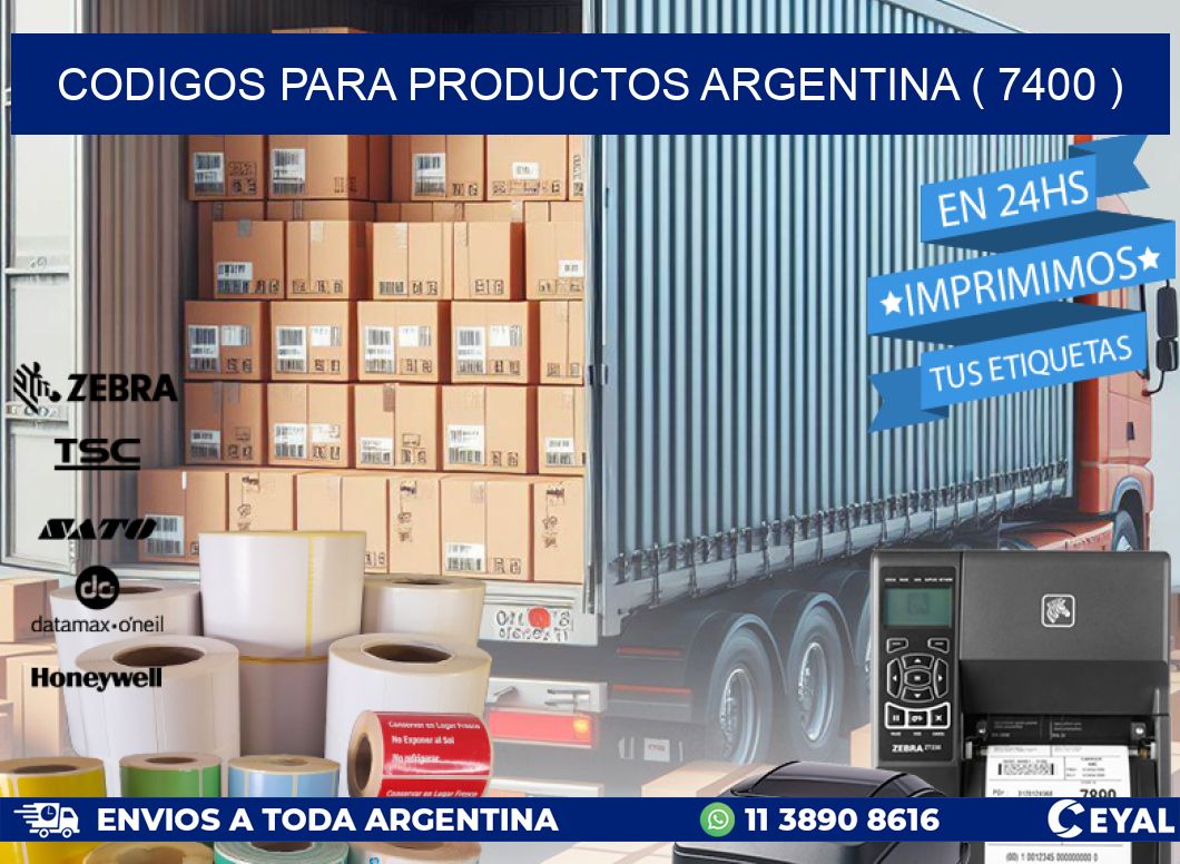 CODIGOS PARA PRODUCTOS ARGENTINA ( 7400 )