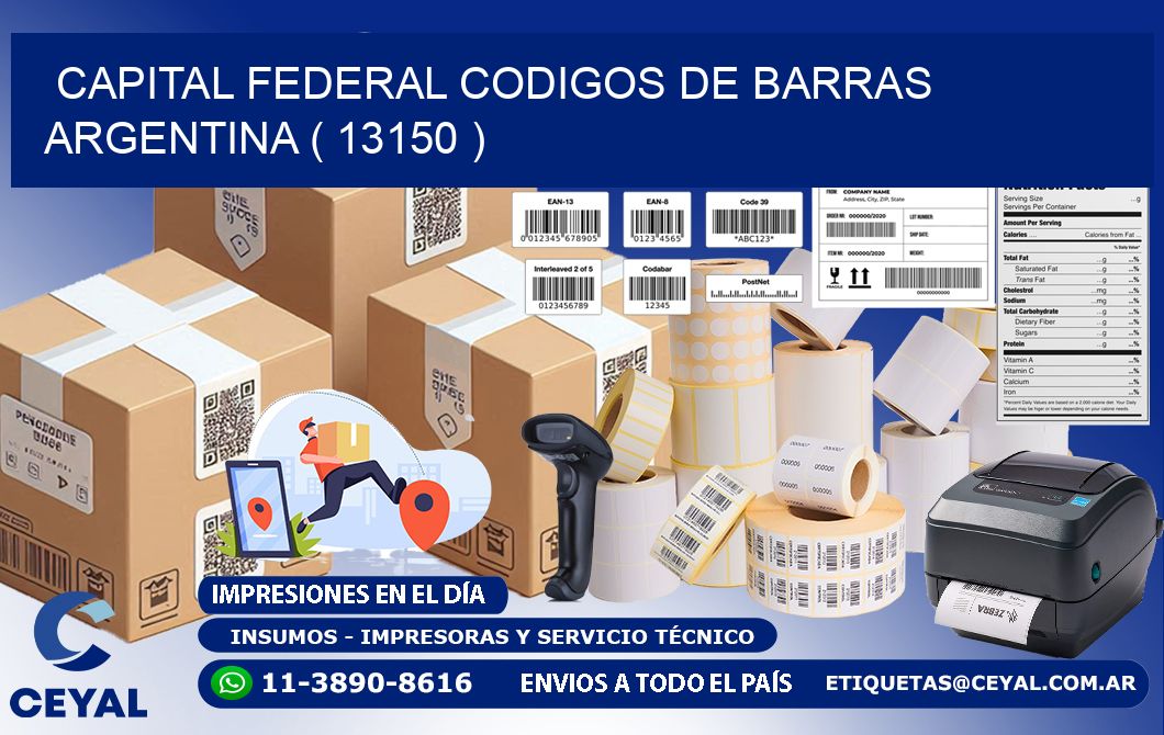 Capital federal codigos de barras argentina ( 13150 )