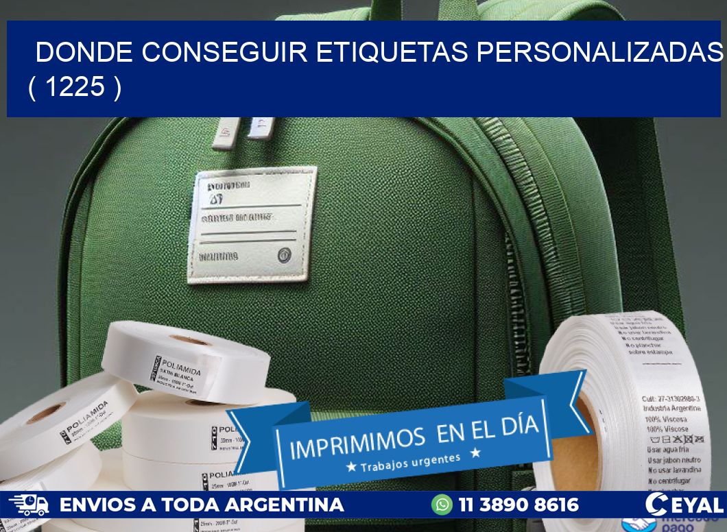 DONDE CONSEGUIR ETIQUETAS PERSONALIZADAS ( 1225 )