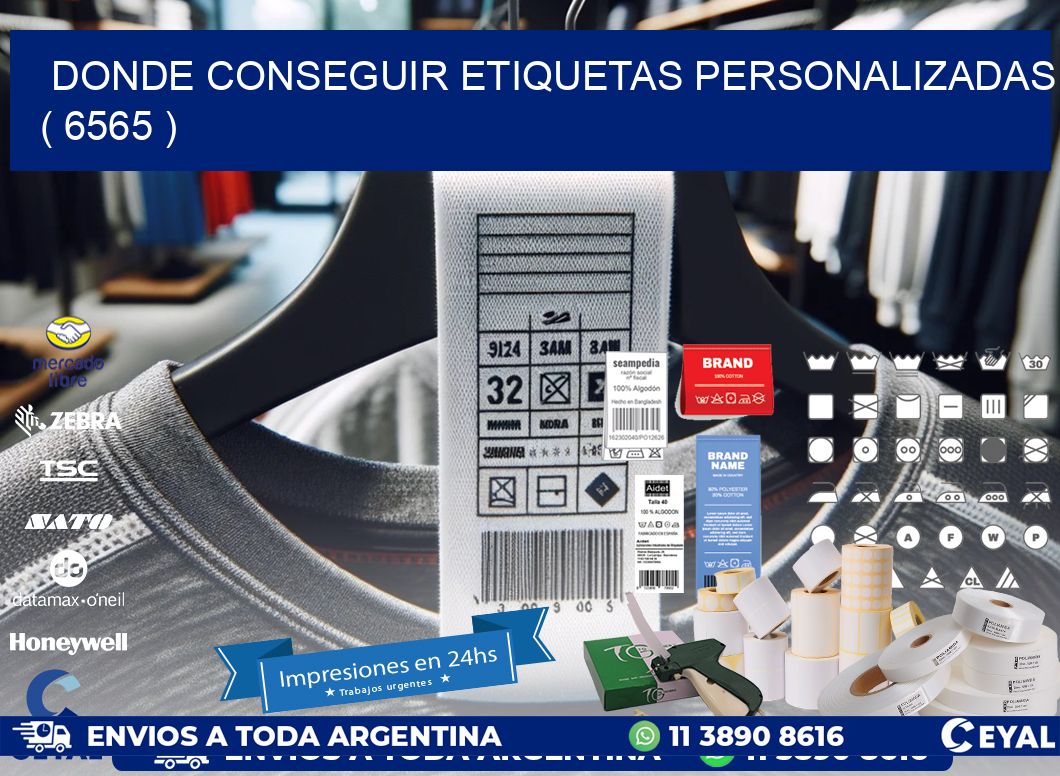 DONDE CONSEGUIR ETIQUETAS PERSONALIZADAS ( 6565 )