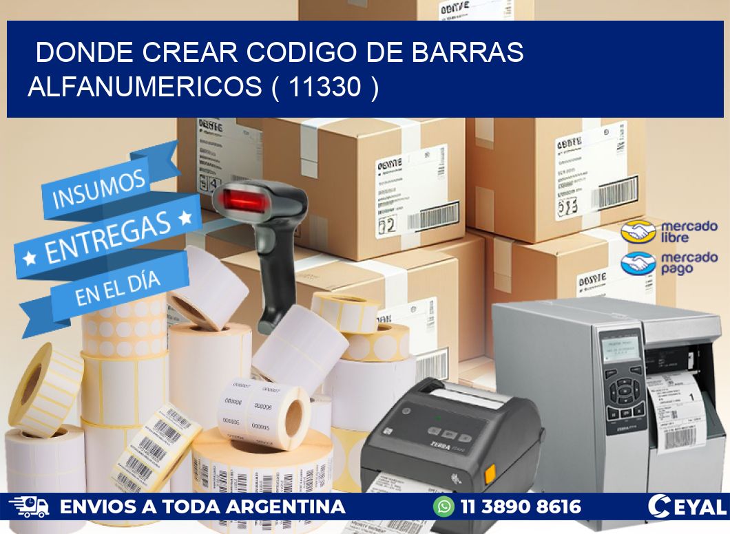 DONDE CREAR CODIGO DE BARRAS ALFANUMERICOS ( 11330 )
