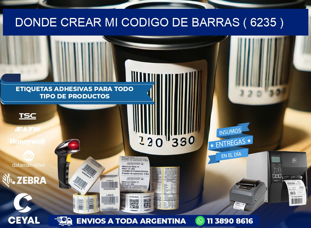 DONDE CREAR MI CODIGO DE BARRAS ( 6235 )