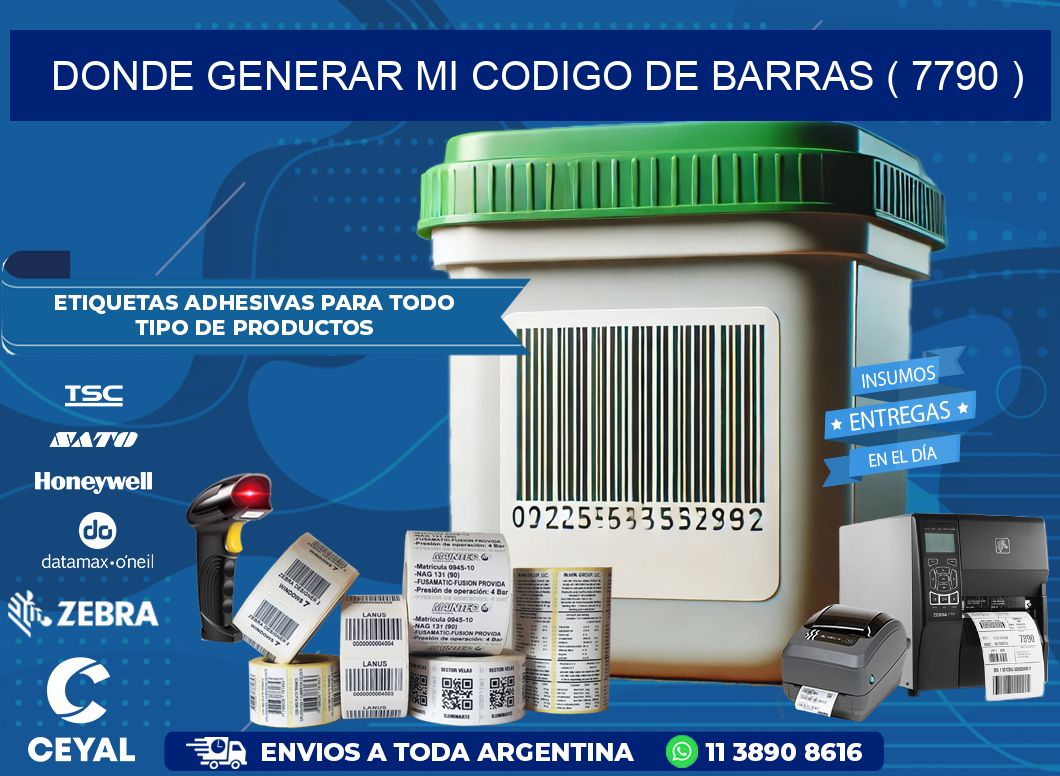 DONDE GENERAR MI CODIGO DE BARRAS ( 7790 )