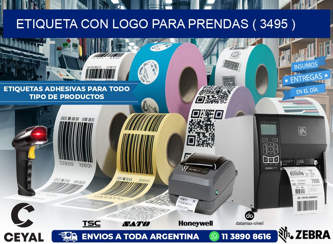 ETIQUETA CON LOGO PARA PRENDAS ( 3495 )