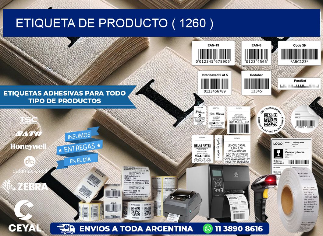 ETIQUETA DE PRODUCTO ( 1260 )