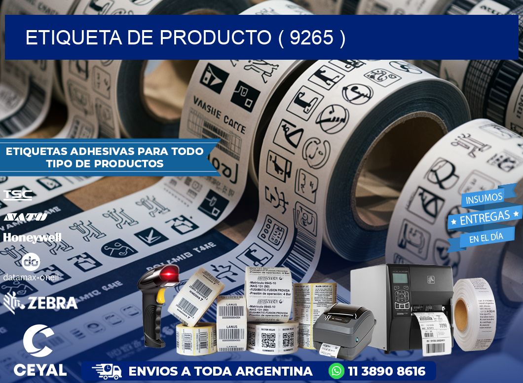 ETIQUETA DE PRODUCTO ( 9265 )