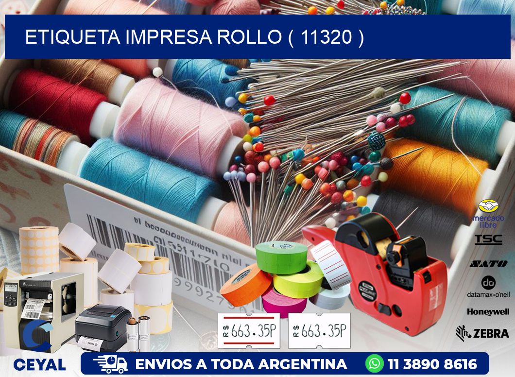 ETIQUETA IMPRESA ROLLO ( 11320 )