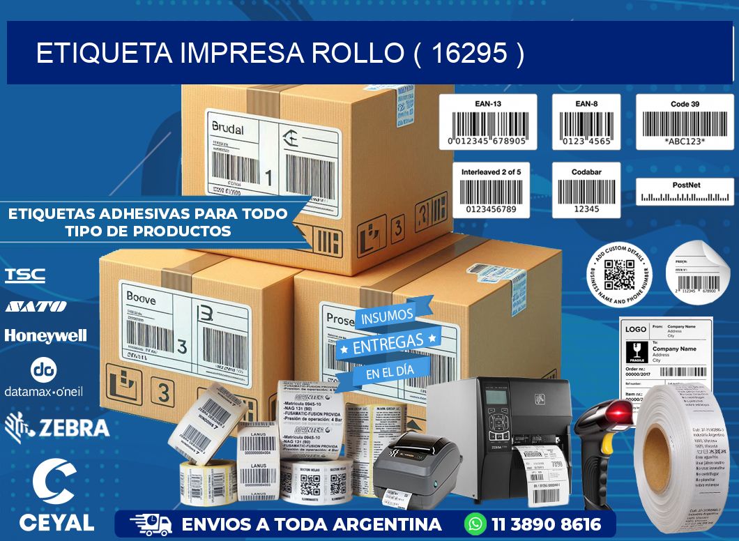 ETIQUETA IMPRESA ROLLO ( 16295 )
