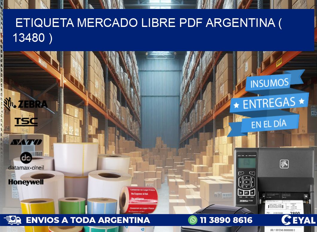 ETIQUETA MERCADO LIBRE PDF ARGENTINA ( 13480 )