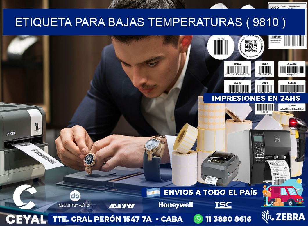 ETIQUETA PARA BAJAS TEMPERATURAS ( 9810 )