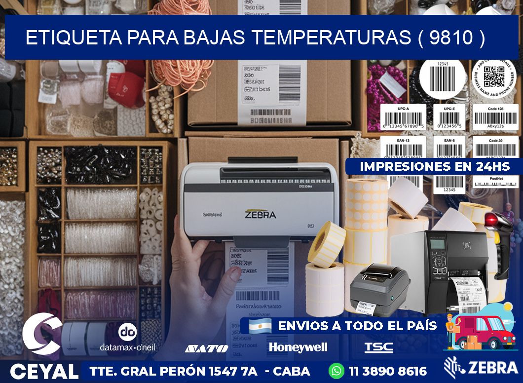 ETIQUETA PARA BAJAS TEMPERATURAS ( 9810 )
