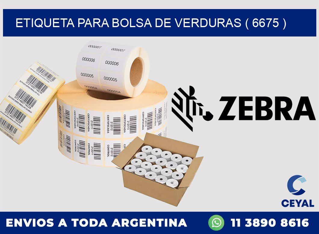 ETIQUETA PARA BOLSA DE VERDURAS ( 6675 )