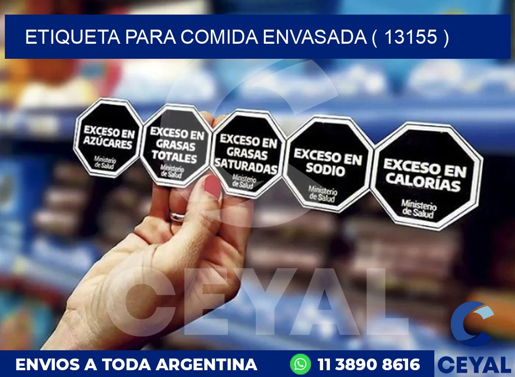 ETIQUETA PARA COMIDA ENVASADA ( 13155 )