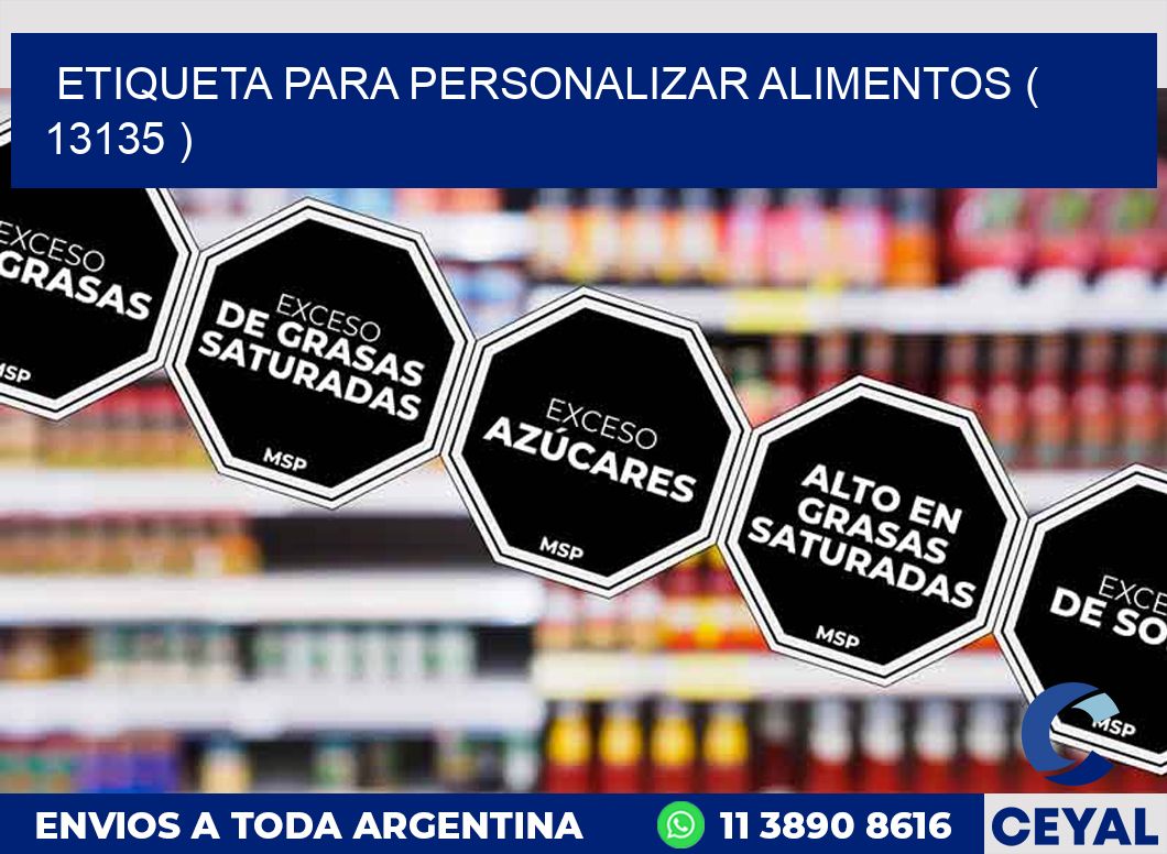 ETIQUETA PARA PERSONALIZAR ALIMENTOS ( 13135 )