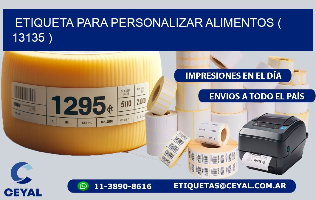 ETIQUETA PARA PERSONALIZAR ALIMENTOS ( 13135 )