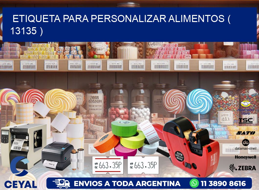 ETIQUETA PARA PERSONALIZAR ALIMENTOS ( 13135 )