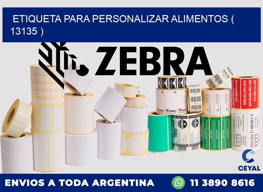 ETIQUETA PARA PERSONALIZAR ALIMENTOS ( 13135 )