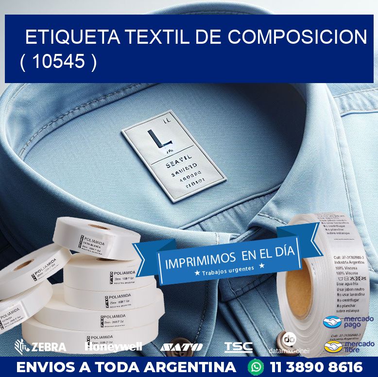 ETIQUETA TEXTIL DE COMPOSICION ( 10545 )
