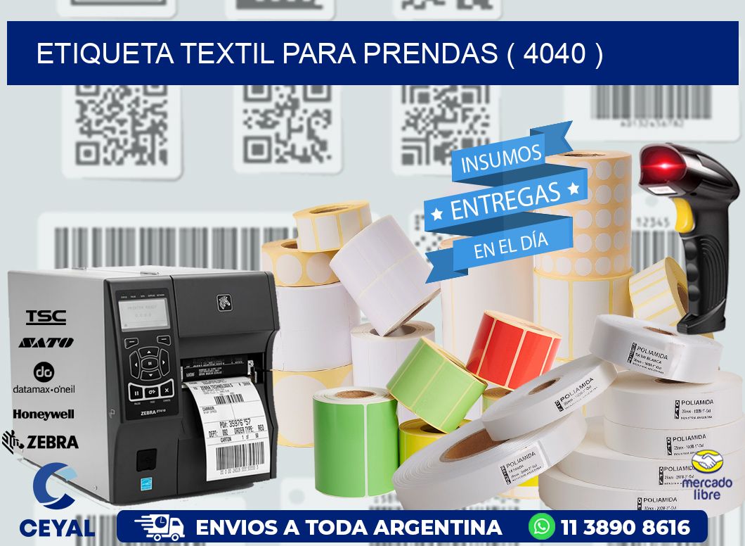 ETIQUETA TEXTIL PARA PRENDAS ( 4040 )
