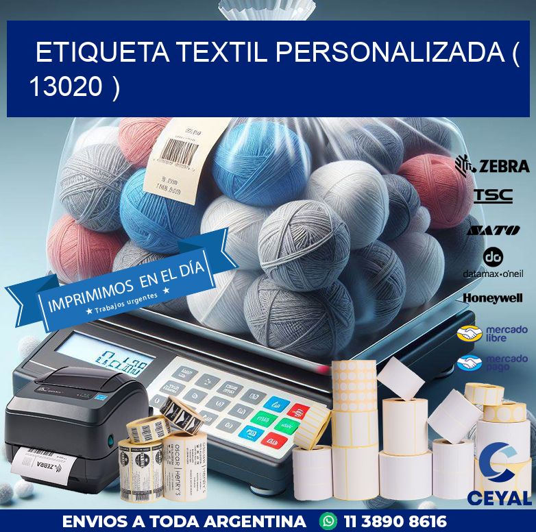 ETIQUETA TEXTIL PERSONALIZADA ( 13020 )