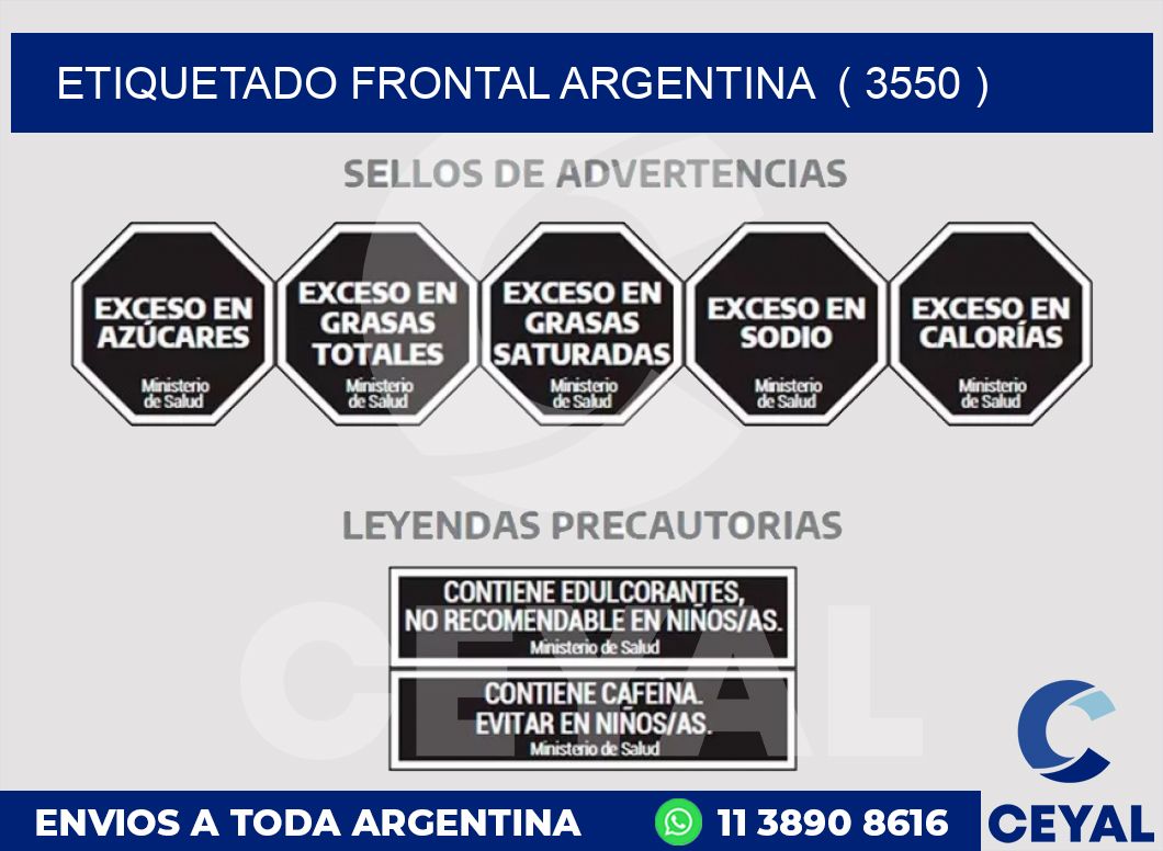 ETIQUETADO FRONTAL ARGENTINA  ( 3550 )