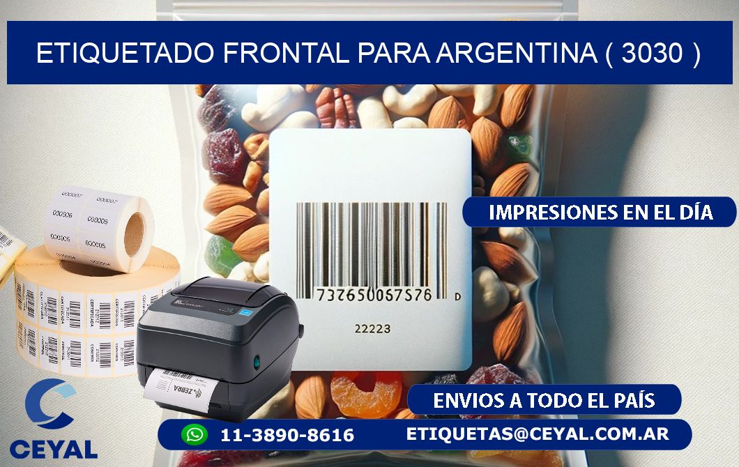 ETIQUETADO FRONTAL PARA ARGENTINA ( 3030 )