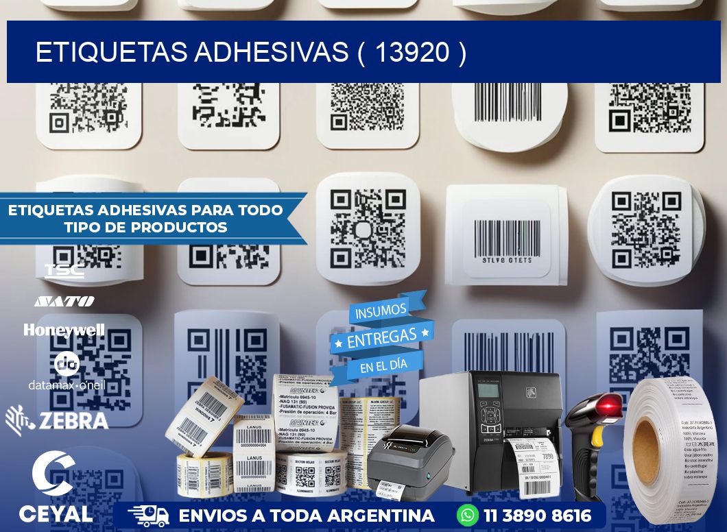 ETIQUETAS ADHESIVAS ( 13920 )