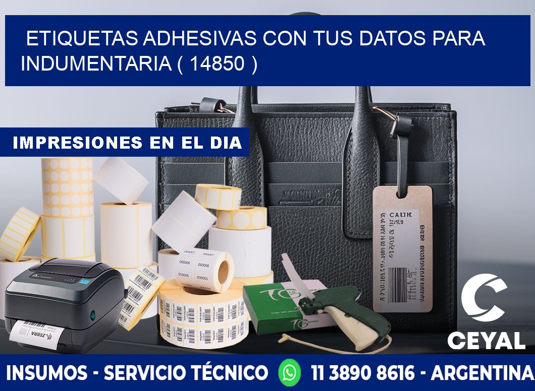 ETIQUETAS ADHESIVAS CON TUS DATOS PARA INDUMENTARIA ( 14850 )