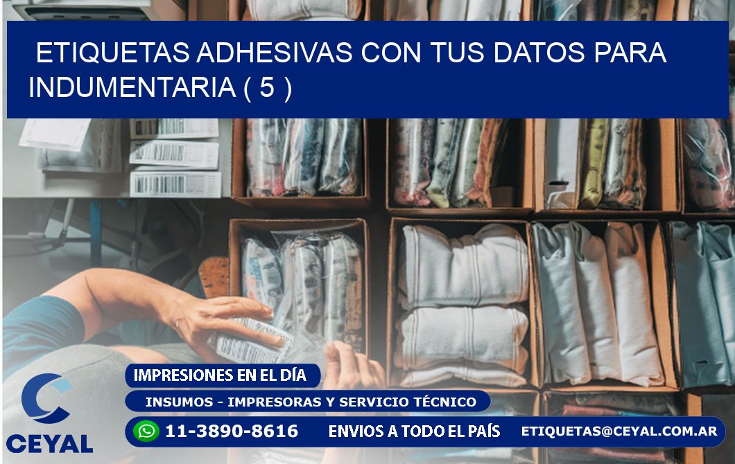 ETIQUETAS ADHESIVAS CON TUS DATOS PARA INDUMENTARIA ( 5 )