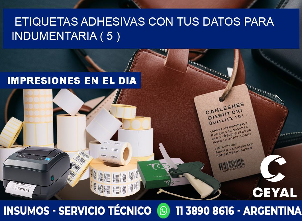 ETIQUETAS ADHESIVAS CON TUS DATOS PARA INDUMENTARIA ( 5 )