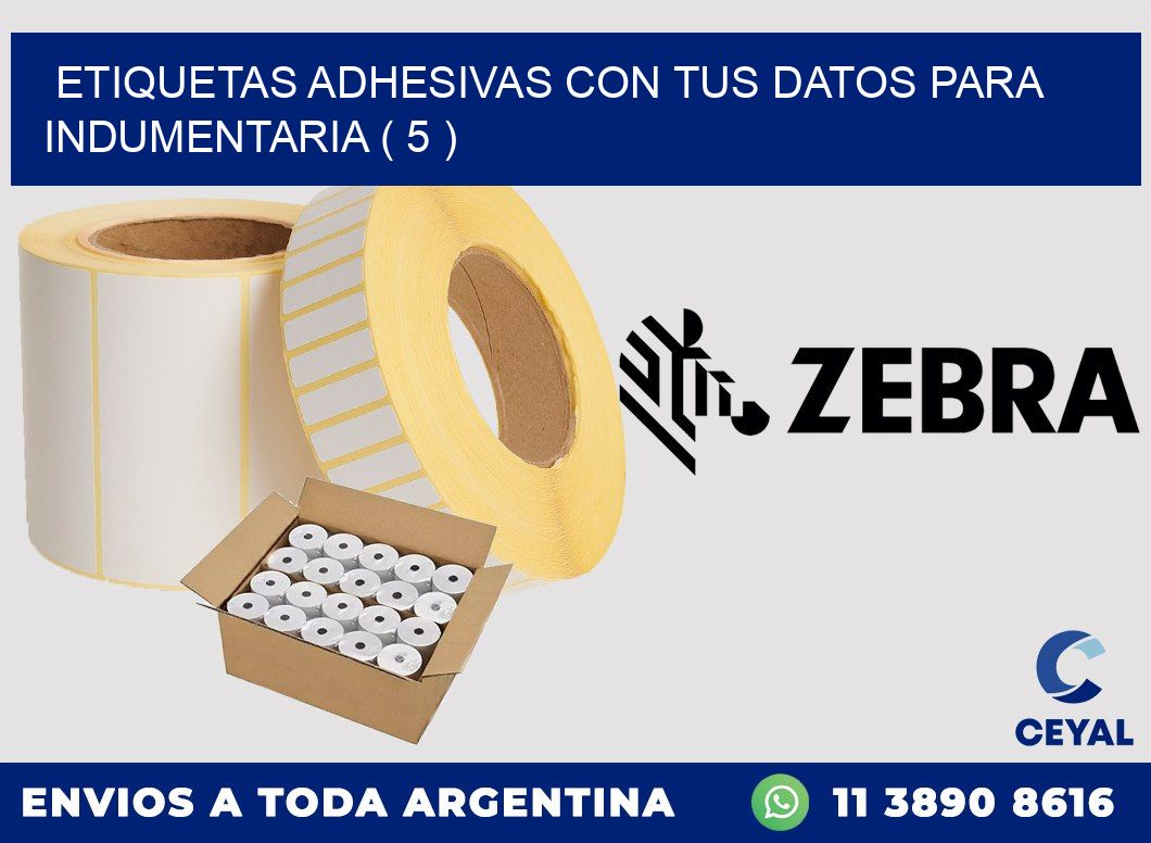 ETIQUETAS ADHESIVAS CON TUS DATOS PARA INDUMENTARIA ( 5 )