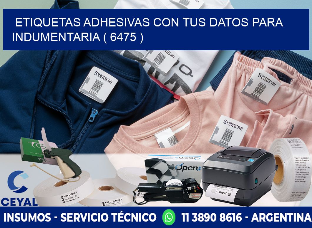 ETIQUETAS ADHESIVAS CON TUS DATOS PARA INDUMENTARIA ( 6475 )
