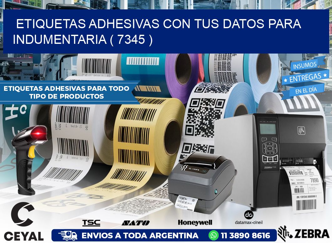 ETIQUETAS ADHESIVAS CON TUS DATOS PARA INDUMENTARIA ( 7345 )