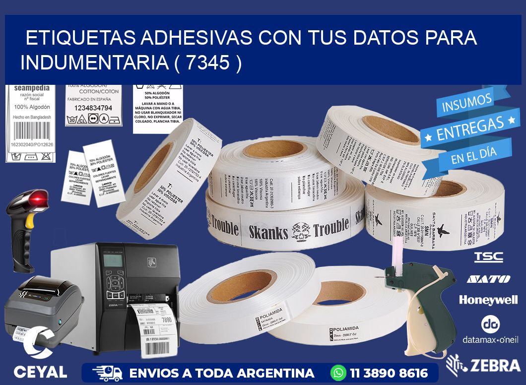 ETIQUETAS ADHESIVAS CON TUS DATOS PARA INDUMENTARIA ( 7345 )