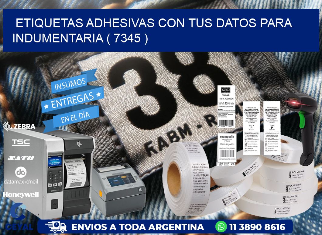 ETIQUETAS ADHESIVAS CON TUS DATOS PARA INDUMENTARIA ( 7345 )