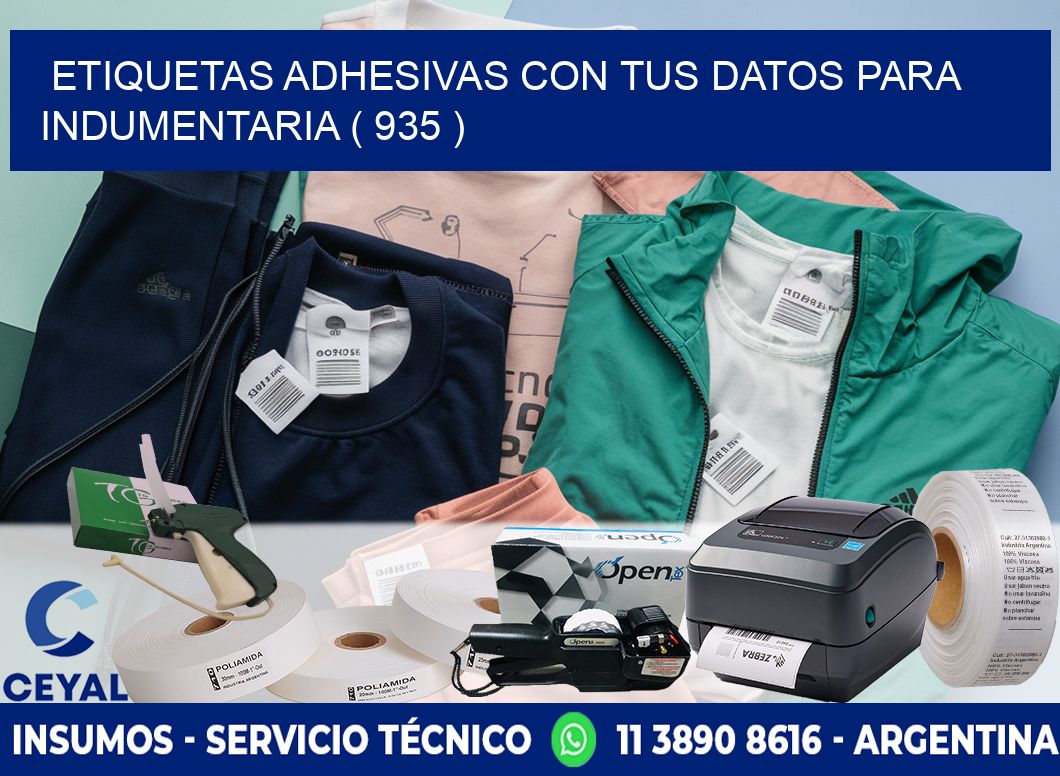 ETIQUETAS ADHESIVAS CON TUS DATOS PARA INDUMENTARIA ( 935 )