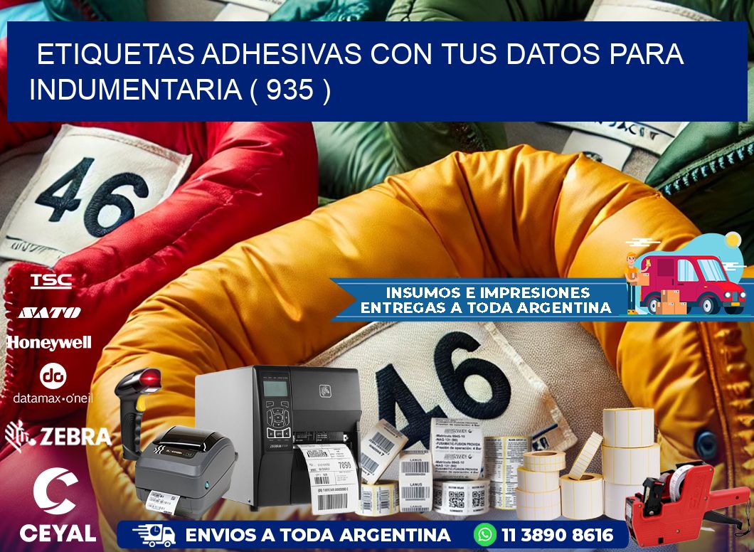 ETIQUETAS ADHESIVAS CON TUS DATOS PARA INDUMENTARIA ( 935 )