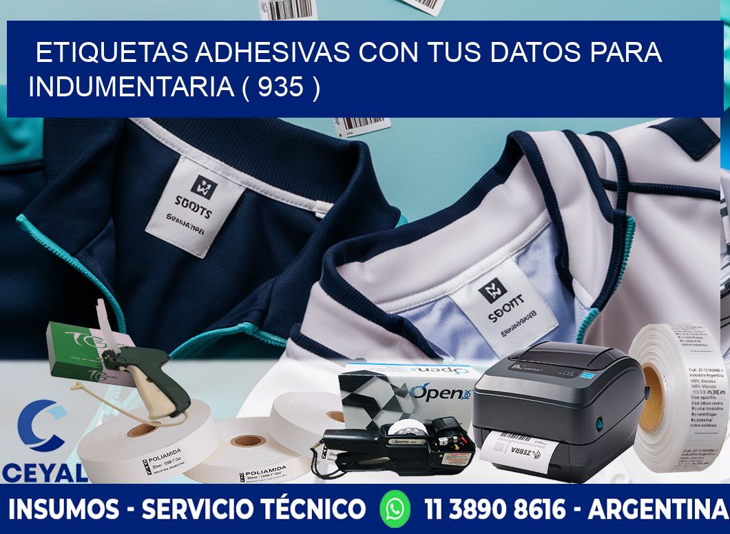 ETIQUETAS ADHESIVAS CON TUS DATOS PARA INDUMENTARIA ( 935 )
