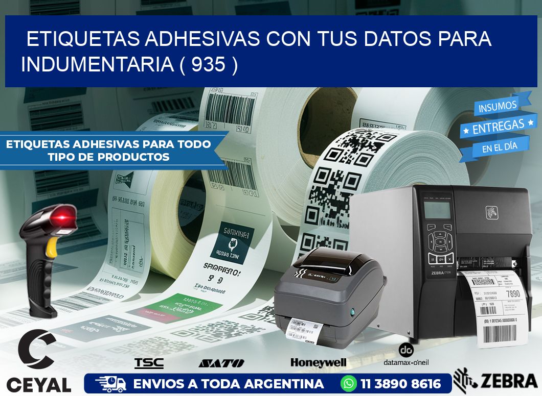 ETIQUETAS ADHESIVAS CON TUS DATOS PARA INDUMENTARIA ( 935 )