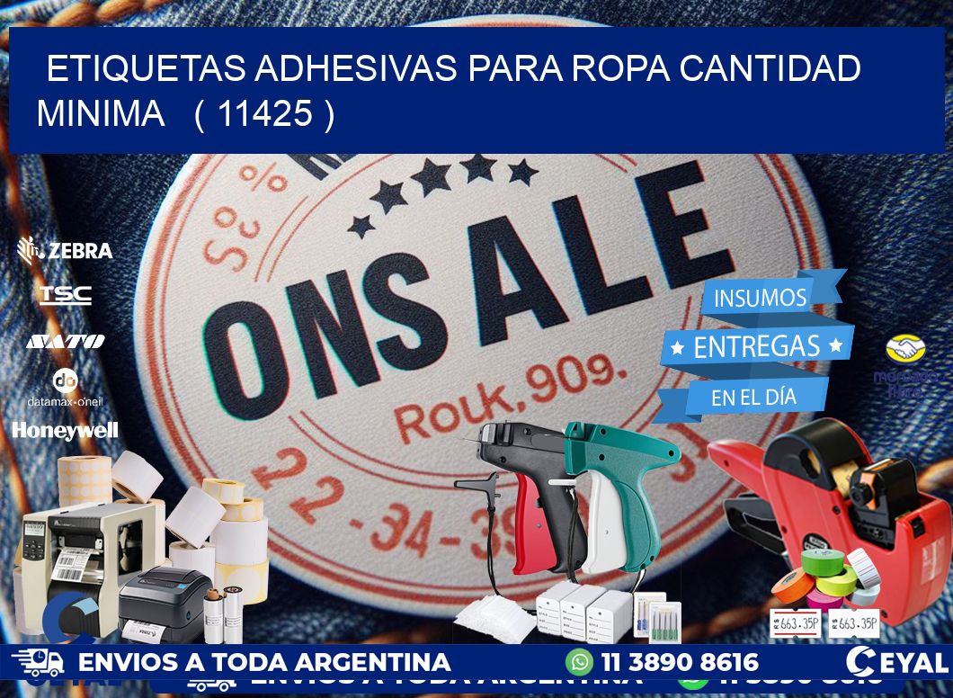 ETIQUETAS ADHESIVAS PARA ROPA CANTIDAD MINIMA   ( 11425 )