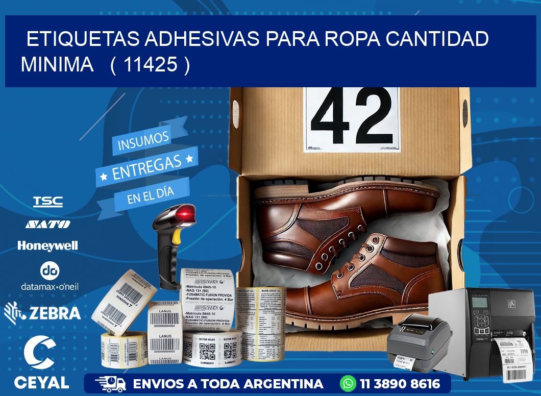 ETIQUETAS ADHESIVAS PARA ROPA CANTIDAD MINIMA   ( 11425 )