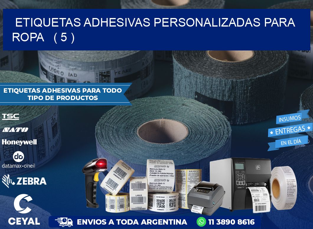ETIQUETAS ADHESIVAS PERSONALIZADAS PARA ROPA   ( 5 )
