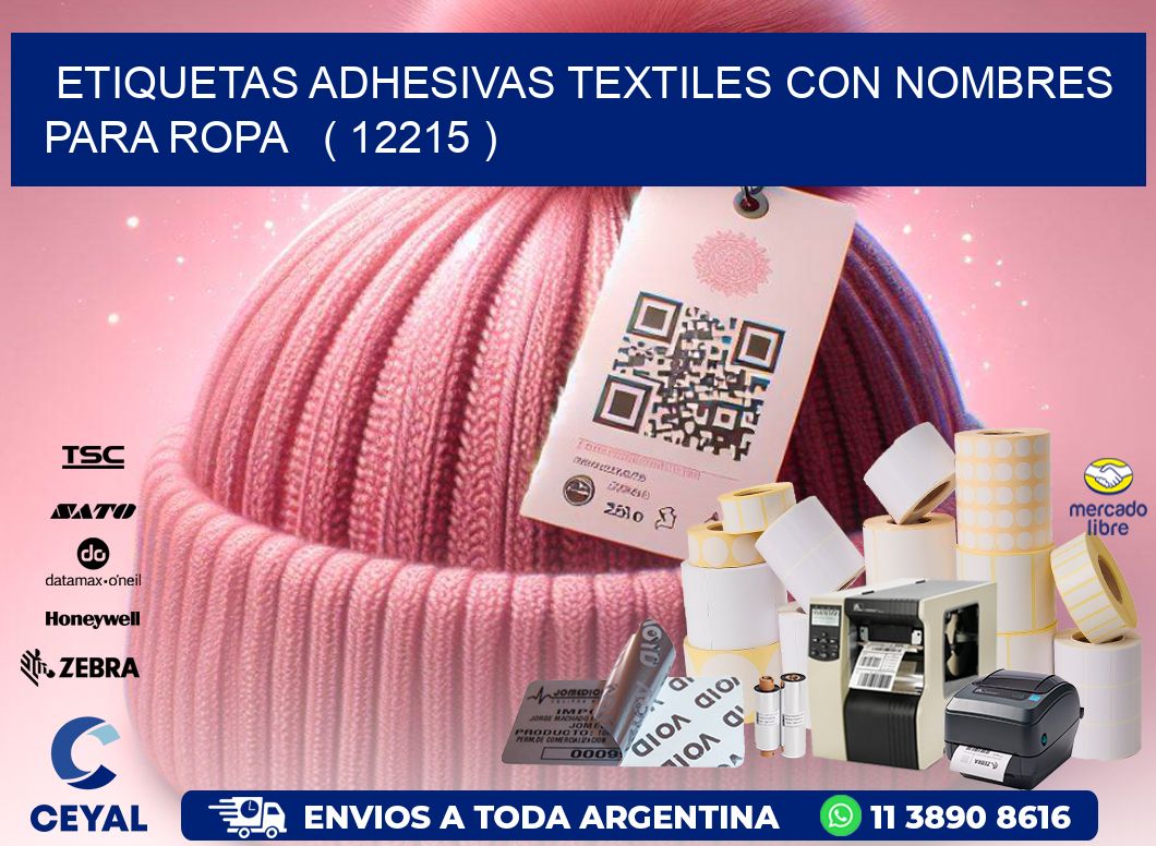 ETIQUETAS ADHESIVAS TEXTILES CON NOMBRES PARA ROPA   ( 12215 )