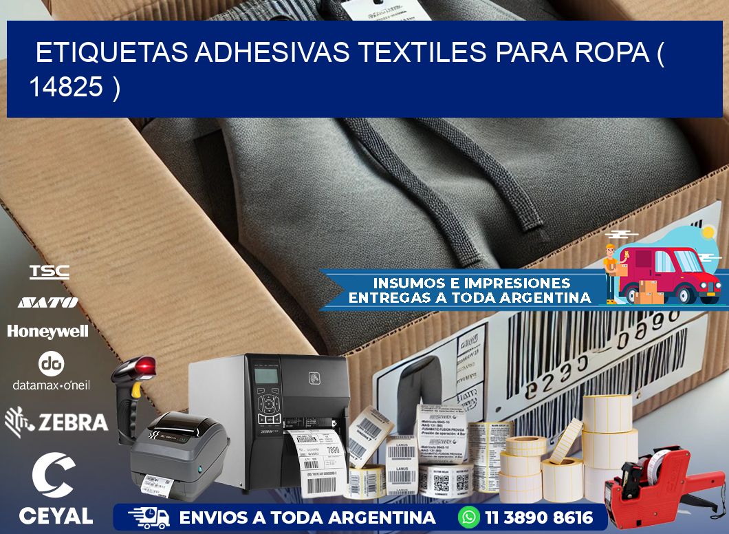 ETIQUETAS ADHESIVAS TEXTILES PARA ROPA ( 14825 )
