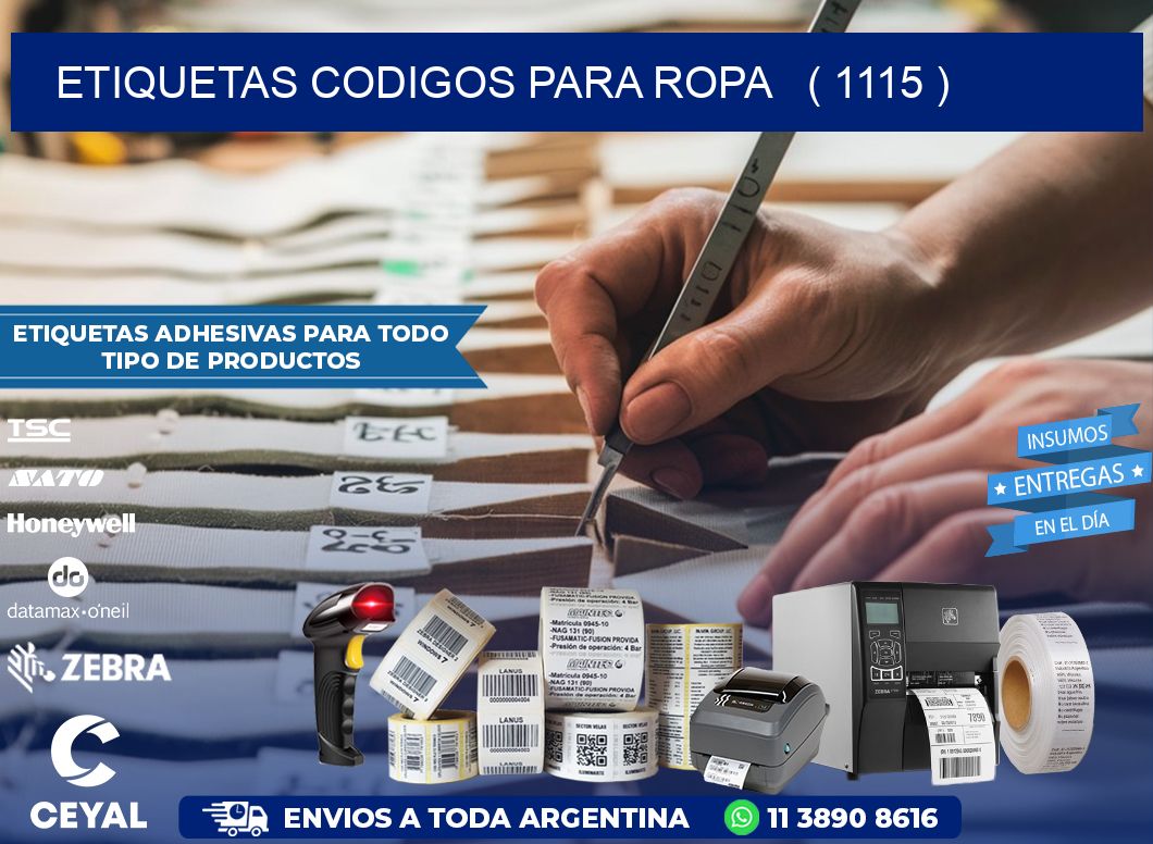 ETIQUETAS CODIGOS PARA ROPA   ( 1115 )